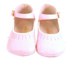 De Osu- Baby Girls Pink Leather Dress Crib Shoes -vintage -european -size 1-4