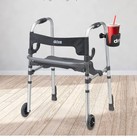  2 Pack  Drive Medical Universal Clamp-on Cup Holder Walker Rollator Wheelchair