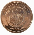 2026 Liberia Dragon Slayer 5 Oz Colorized 999 Copper Coin In Capsule