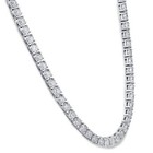 8ct Tw Natural Diamond Tennis Necklace 14k White Gold 18   ebay Live 