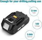 2 Pack 18v 3000mah For Makita Bl1830 Bl1820 Bl1815 Lithium-ion Battery 3 0ah New