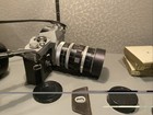 Canon Ft Camera Lot  2 Lenses Cases And 3  Hoya Light Filters