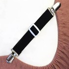 4pcs Elastic Bed Sheet Grippers  2 Clips Belt Fastener  Non-slip Bed Sheet Clips