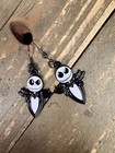 Jack Skellington Dangle Earrings     Spooky Black Wire Halloween Jewelry