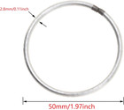 10pcs 50mm   2  Silver Metal Rings  Unfinished Round Rings  Floral Macrame Hoops