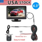 Car Backup Camera Rearview 4 3  Reverse Monitor Display Screen Vehicle Parking
