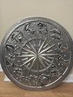 Rare Zodiac  Sun  Starburst Astrology Metal Wall Plaque 3d Silver Color 23 5    D