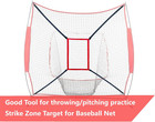 Strike Zone Target For Baseball Softball Net  Throwing Pitching Hitting Batting