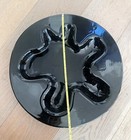Rare 70s Black Organic Glass Centerpiece By Michael Bang 1970s Holmegaard