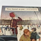 1958 Monsanto They Depend On You Protect Them Safety Glass Book Ad-winter Scene