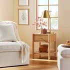 Hearth   Hand Magnolia Wood End Table Side Drawer Traditional Rustic Natural