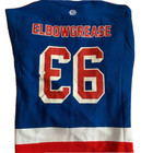 Elbowgrease Men s Blue Savage Long Sleeve Lace Up Hockey Jersey Medium M