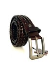 Men s Belt  Leather Handmade Braided 1 1 2  Fully Adjustable