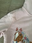 Mini Boden 7 8 Horse Bunny Applique Sherpa Lined Zip Up Hoodie sweat Jacket