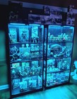 Brottar 4-tier Curio Display Cabinet Showcase With Glass Doors   3 Color Lights