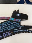 Vintage Folk Art Dog Hand Painted Puppy 1990   s Cute Original 22    Super Dog