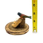 Vintage Mini Pair Wooden Holland Dutch Shoes Clogs Pin Cushion Sewing Thimble