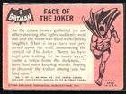 1966 Topps Batman Black Bat Logo  9 Face Of The Joker - Set Break  Vg ex