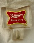 Vtg Miller High Life Beer Tap Handle Man Cave Bar Decor Lucite Acrylic Rare