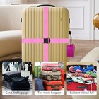 4 Pack Luggage Straps Suitcase Tags Set adjustable Suitcase Belts Tsa Approve   