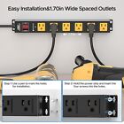 6-outlet Metal Long Power Strip 2100j Heavy Duty Surge Protector Power Strip