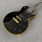 Lp Black P90 Electric Guitar Pickups Ss Frets Bone Nut Abr-1 Bridge Check Lines