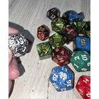 Lot Of 21 Polyhedral Gaming Dice Rpg D d Multicolored