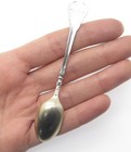 Reed   Barton Sterling Silver Antique Enamel Forget Me Not Flower Coffee Spoon