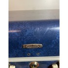 Vintage Samsonite Shwayder Bros Blue Marbled Hard Shell Suitcase Luggage Retro