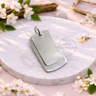 Sterling Silver Men s Double Layer Dog Tag Pendant Necklace Mr044