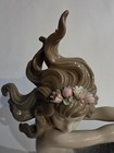 Lladr   1413 Porcelain Mermaid Figurine Hand Painted Signed Spain 1983 11 25in