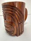 Vintage Hawaii Tiki Mug Polynesian Hand Carved Wooden Cup Souvenir Instant Boho 