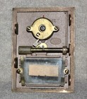Antique Usps P O Post Office Box Postal  Box Door With Glass And A Combination