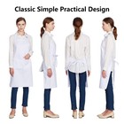 4 Pack 100  Cotton Aprons With 2 Pockets Cooking Chef Kitchen Adjustable Bib Apr