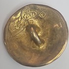 Vtg Antique 7 8  Left Facing Brass Dog Face Head Picture Shank Buttons Victorian