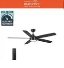 Home Decorators Driskol 60 In  Color Changing Led Matte Black Smart Ceiling Fan