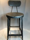 Vintage Industrial Stool Drafting Seat Work Shop Bench Chair Metal Garage