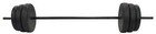Barbell 100 Lb Vinyl Weight Set With Bar For Home Fitness Gym Full Body Workout