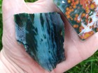 Lot Of 3 Old Stock Unpolished Orbicular Ocean Jasper Slabs Madagascar - Lapidary