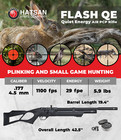 Hatsan Flashqe  177   aliber Air Rifle With Paper Targets And Lead Pellets Bundle