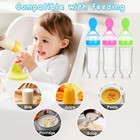 4-pack Silicone Baby Food Feeder Bottles Squeeze Dispensing Spoons 3oz
