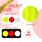 Abeillo 30 Pcs Reflective Safety Stickers Round Waterproof Night Visibility Tape