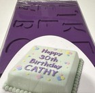 Wilton Fondant Gum Paste Silicone Mold Upper Lower Case Letter Numbers Cake