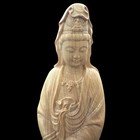 Buddhism Kwan- Yin Guan Yin Buddha Statue 6 2    Box-wood Hand Carved Rare