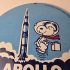 Vintage Nasa Apollo Sign - Space Shuttle Snoopy Astronaut Porcelain Gas Sign