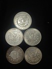 Silver Morgan Dollars Lot Of 5 From 1879 To 1921 90  Silver Coins