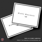 Happy Holidays White Greeting Note Cards   Envelopes - 25 Per Pack
