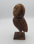 Vintage Wooden Handmade Owl Statue Figurine Art Sculpture Wood Hand Carved 9 In