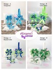 Ring Bearer Pillow Flower Girl Basket Set Emerald Royal Blue Turquoise Green