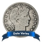 Roll Of 20 -  10 Face Value Full Dates 90  Barber Half Dollars